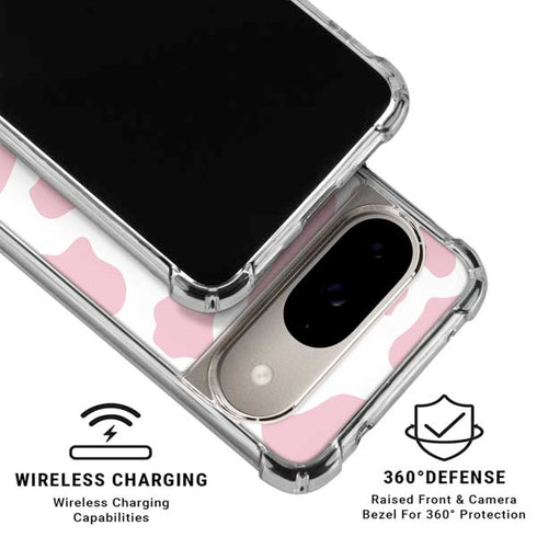 Pink Cow Print Google Pixel 10 Clear Case